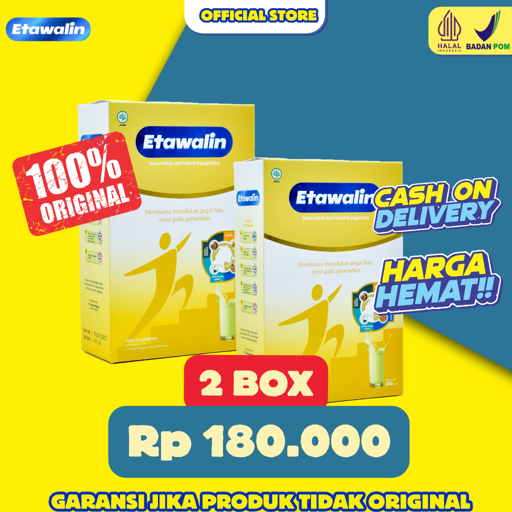 

ETAWALIN PAKET 2 Susu Kambing Etawa berkhasiat untuk perawatan tulang dan sendi