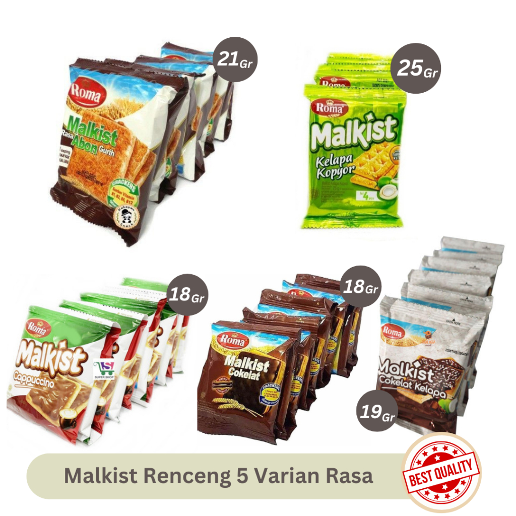 

Roma Malkist Coklat Kelapa Kopyor Cappucino Chocolate 18gr Sandwich Salut Cream Crunchy Layer Kemasan Renceng