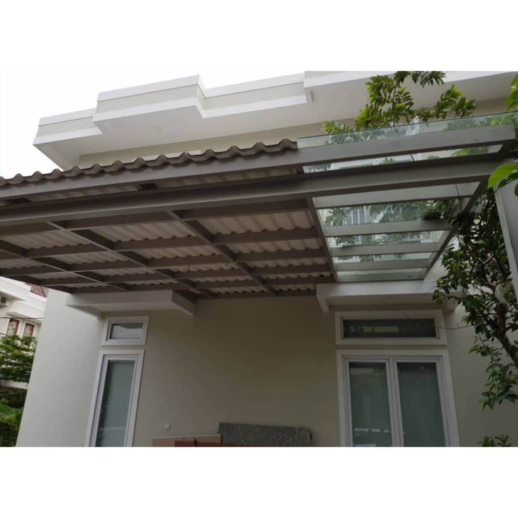 Kanopi kombinasi transparan / kanopi rumah custom sidoarjo surabaya