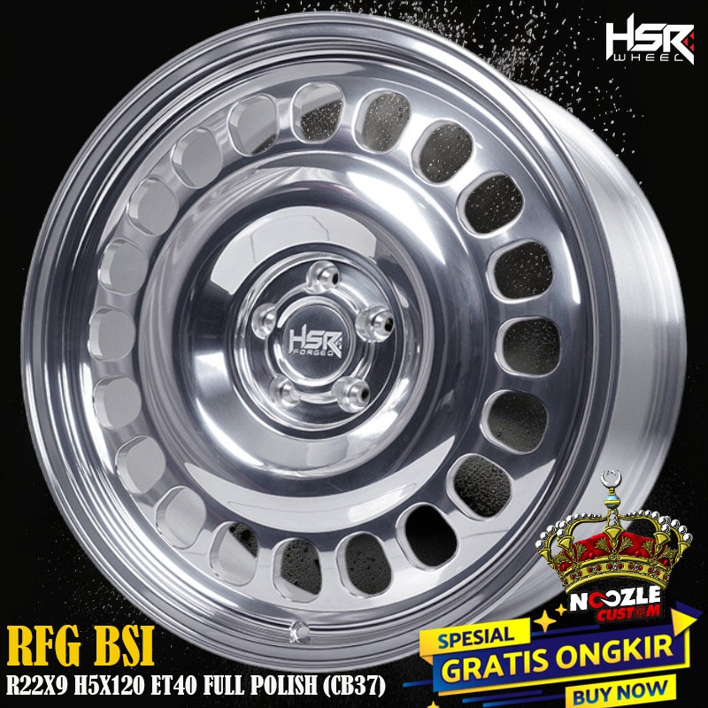 Velg Mobil Ring 22 PCD 120 Pelek BMW R22 Terbaru HSR BSI Warna Chrome PCD 120