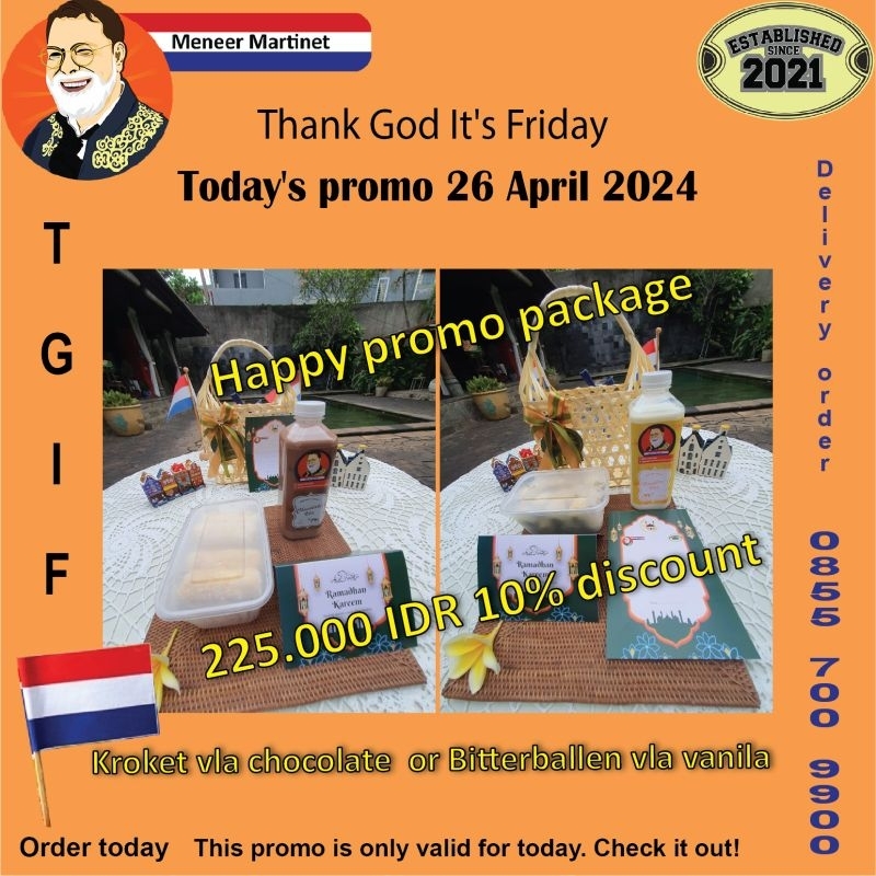 

TGIF hari berkah promo kroket vla or bitterbal vla