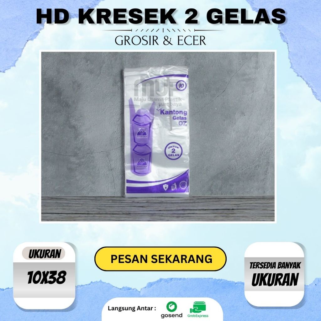 Kantong Kresek Gelas Bening / Plastik Gelas Bening Minuman HD Kantong 1 Cup 2 Cup Bening TEBAL / Pla