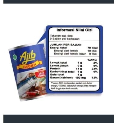 

AJIB SARDEN KALENG 425GR RASA TOMAT