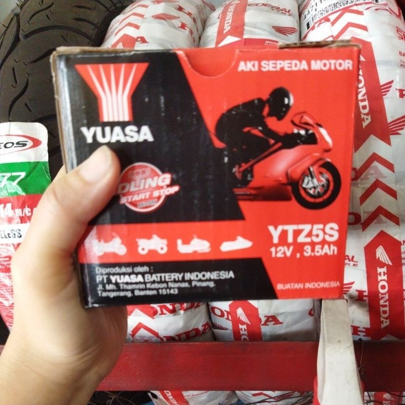 AKI YUASA YTZ5S UNTUK MOTOR SUPRA X 125 / BEAT /REVO /SCOOPY /MIO J DLL