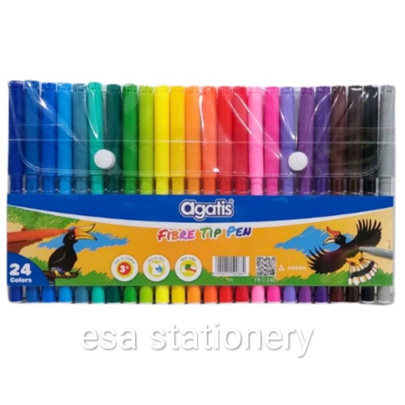 

Agatis Fibre Tip Pen / Spidol Warna Kecil 24 Warna C-2401-B