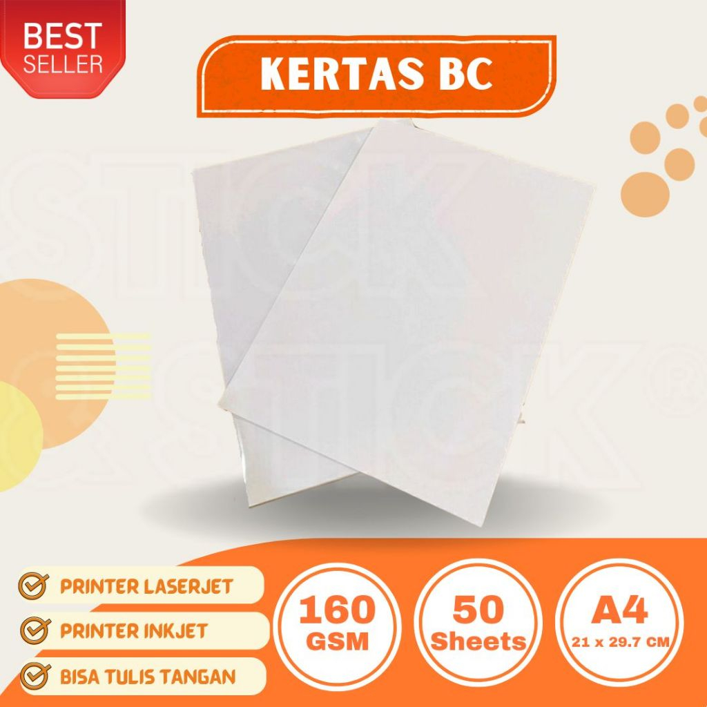 

Brief Card (BC) 160 gram A4 isi 50 lembar / Kertas Manila