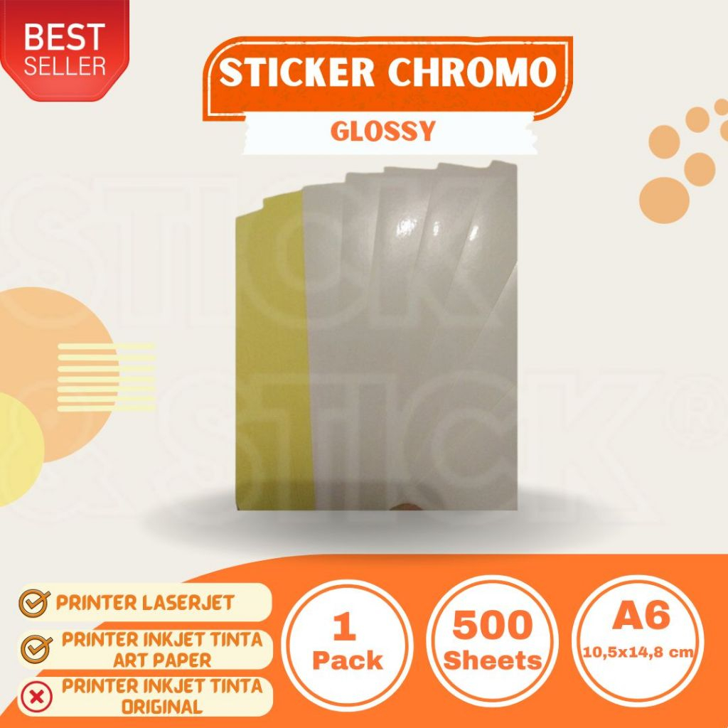 

LINTEC A6 Sticker CHROMO Glossy Isi 500 Lembar