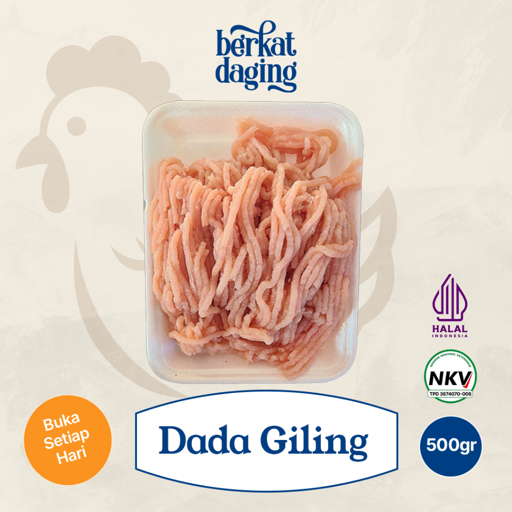 

Dada Ayam Giling 500gr - Cincang Mince Chicken NKV - BERKAT DAGING