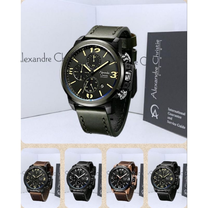 Jam Tangan Pria Alexandre Christie Sport 6280 MC AC6280 AC 6280 Tali Kulit