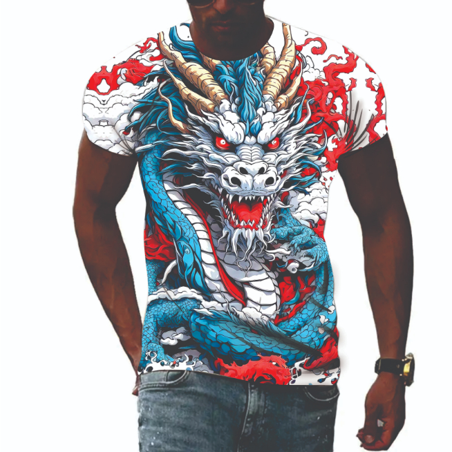 KAOS  TAG THAILAND DRAGON MIX 02 COMIC AOP (ALL OF PRINT KATUN POLYSTER PREMIUM 24 S) | DRAGON FULLP