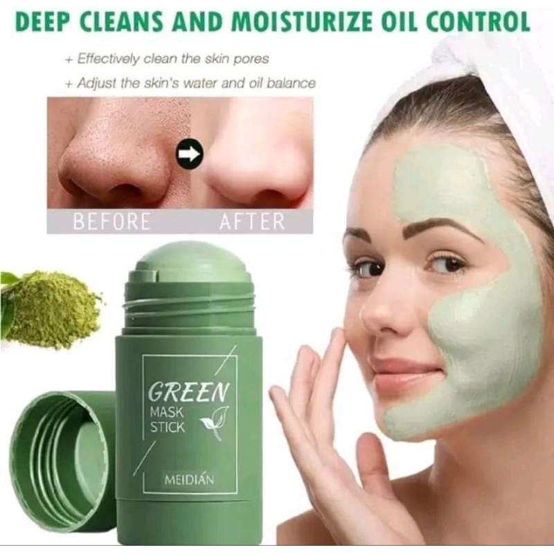 Green mask stick meidian masker wajah