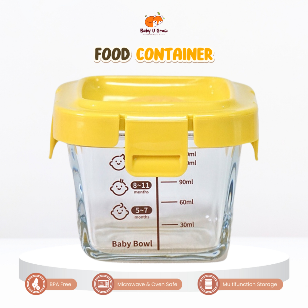 	 BABY U GROW - Food Container Mpasi Kaca	
