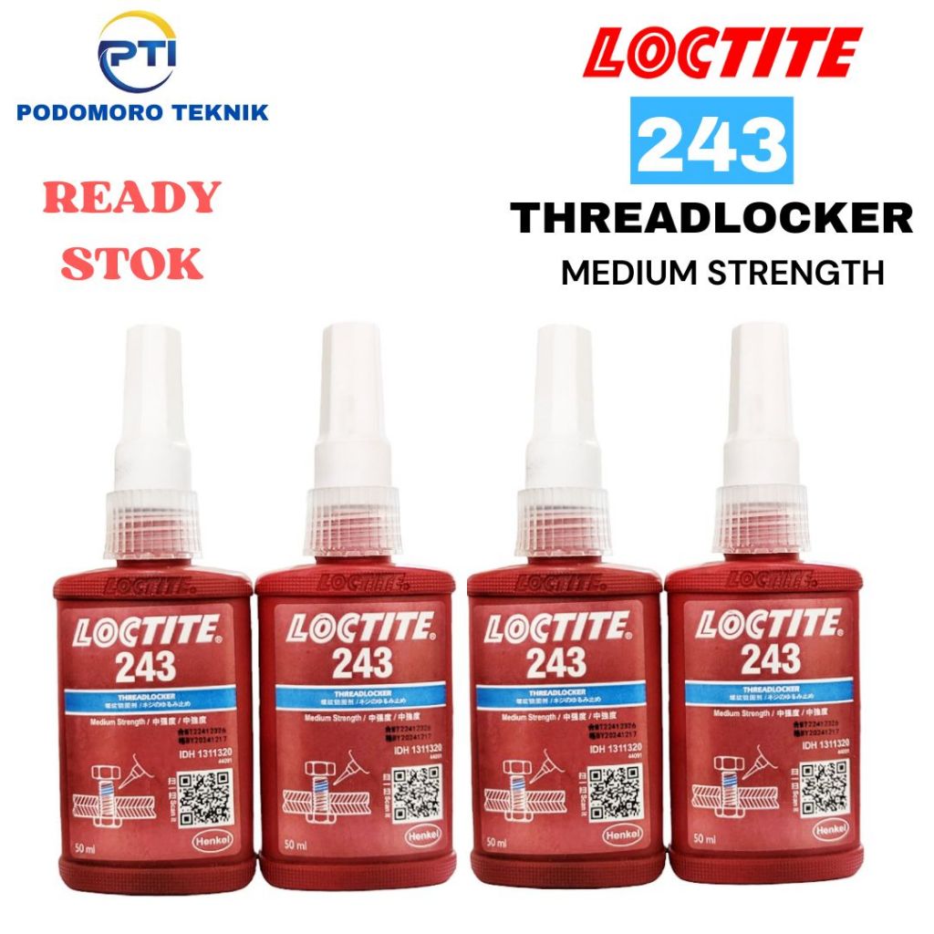 

Loctite 243 Medium Strenght Threadlocker 50ml Lem Baut Loctite 243