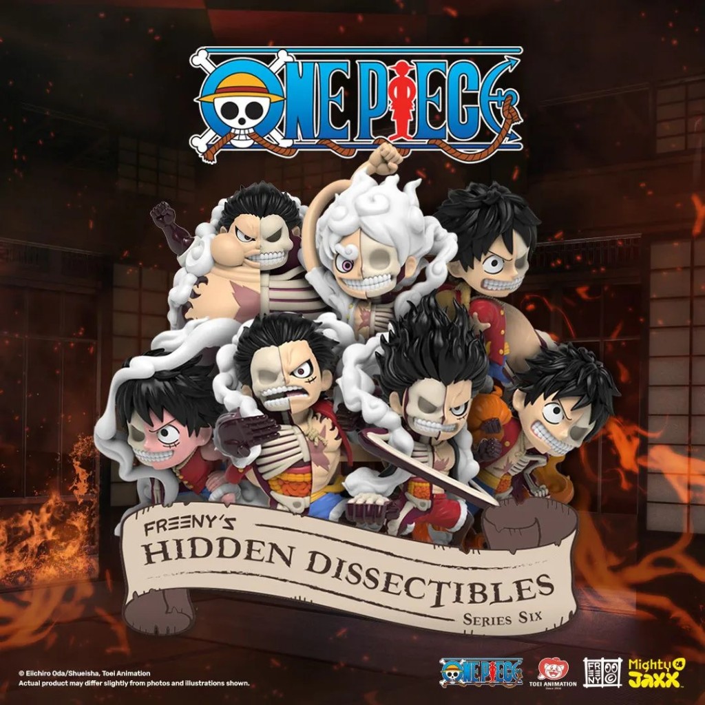 MIGHTY JAXX FREENY'S HIDDEN DISSECTIBLES ONE PIECE LUFFY’S  Gears Gear Luffy Series Six 6 SET Blindb