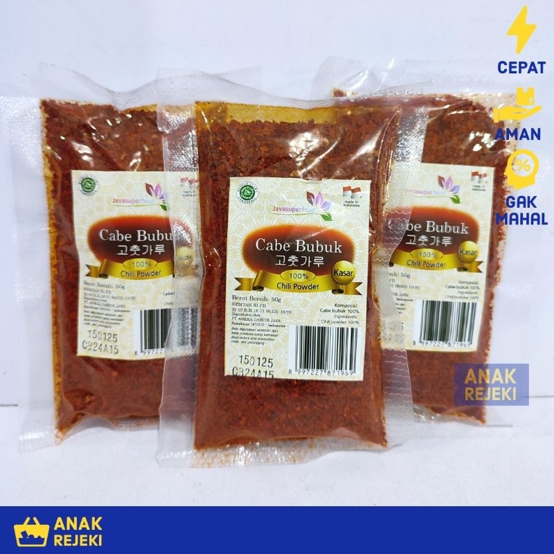 

Gochugaru Cabe Bubuk Korea Kasar 50gr - Bubuk Cabai Powder Halal - Kasar