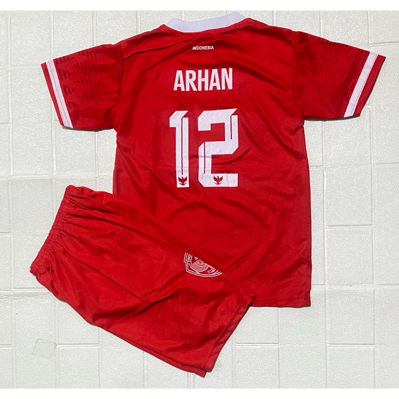 Setelan bola ARHAN Timnas INDONESIA 2024 untuk anak usia 2-12 tahun Baju Bola ARHAN