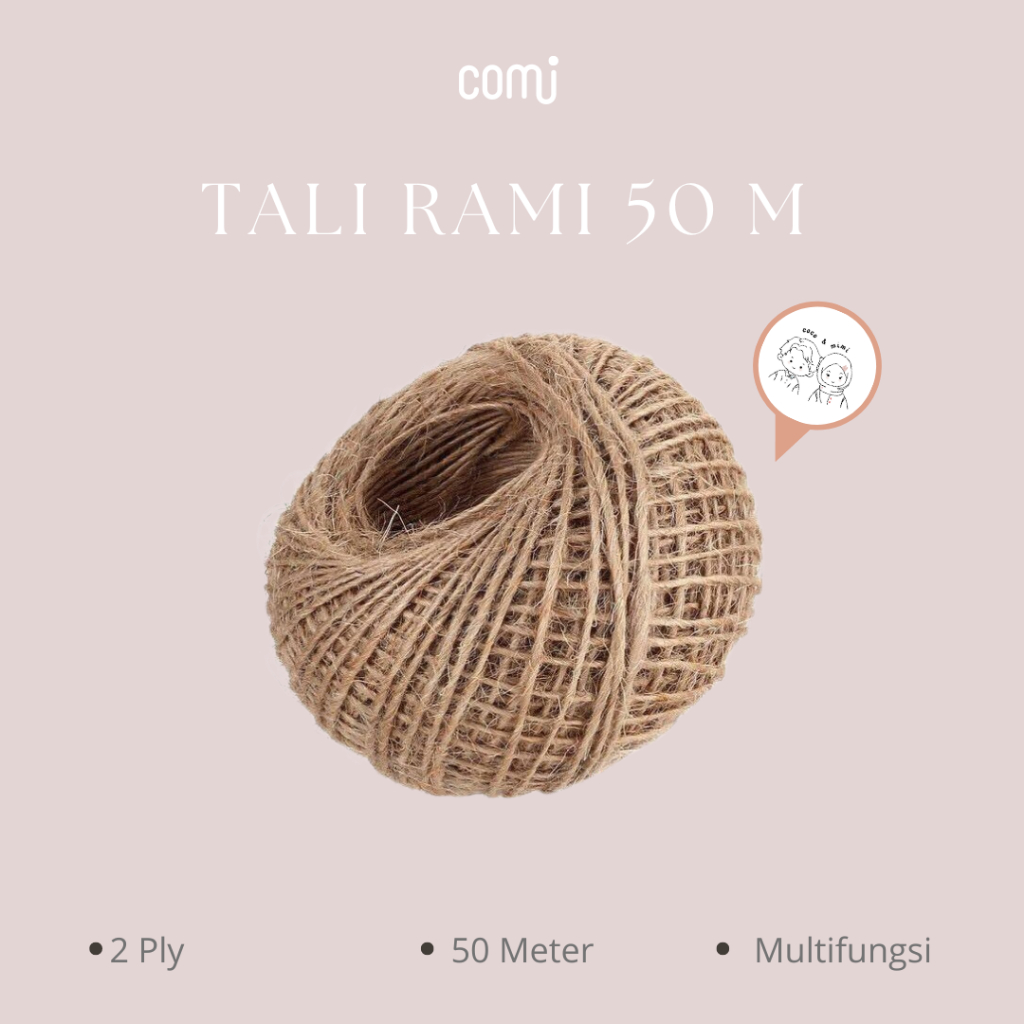 

Tali Rami 50 Meter - Tali Aesthetic - Rami - Tali Goni - Rami 2 Ply - Comi Official Store