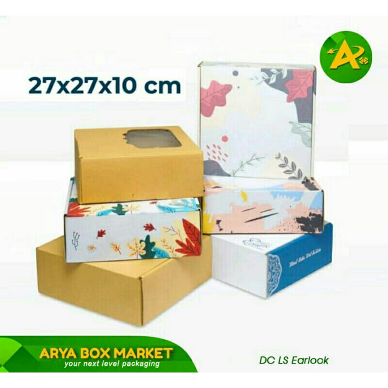 

Box Puding 27x27x10cm Kardus/Karton/Kemasan kue/Hampers