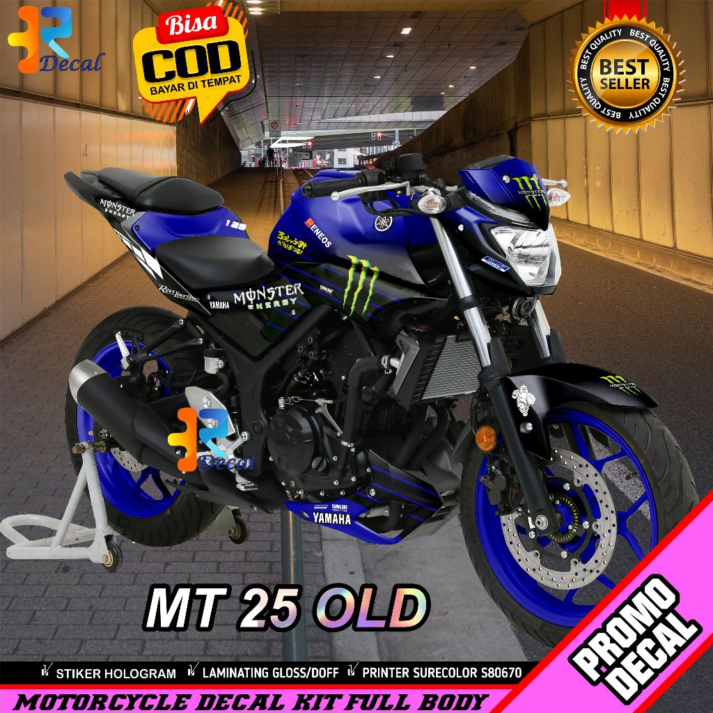 Decal Yamaha MT 25 Old Motif ME Sticker Decal Full Body Terbaru Premium