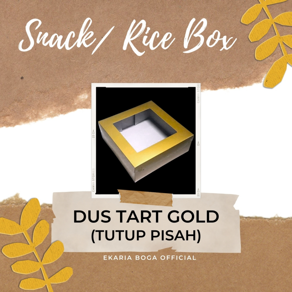 SNACK BOX / RICE BOX | DUS ROTI / KUE / TART / CAKE / MAKANAN | DUS TART GOLD ISI 2