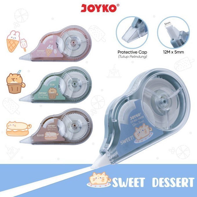 

PACK TipeX Correction Pen Tape Kertas Joyko CT522SWDS MURAH KODE V2D5