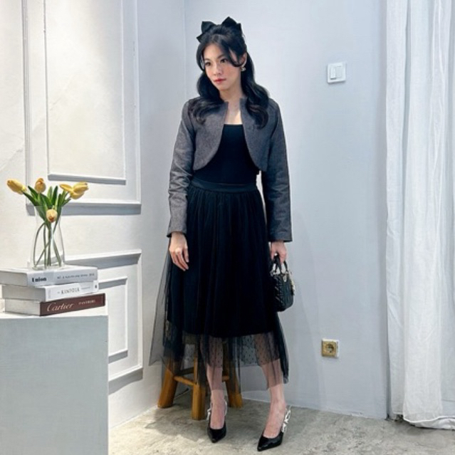 ELCCA - NOE CROP BLAZER | KOREAN CROP BLAZER | CROP BLAZER WANITA