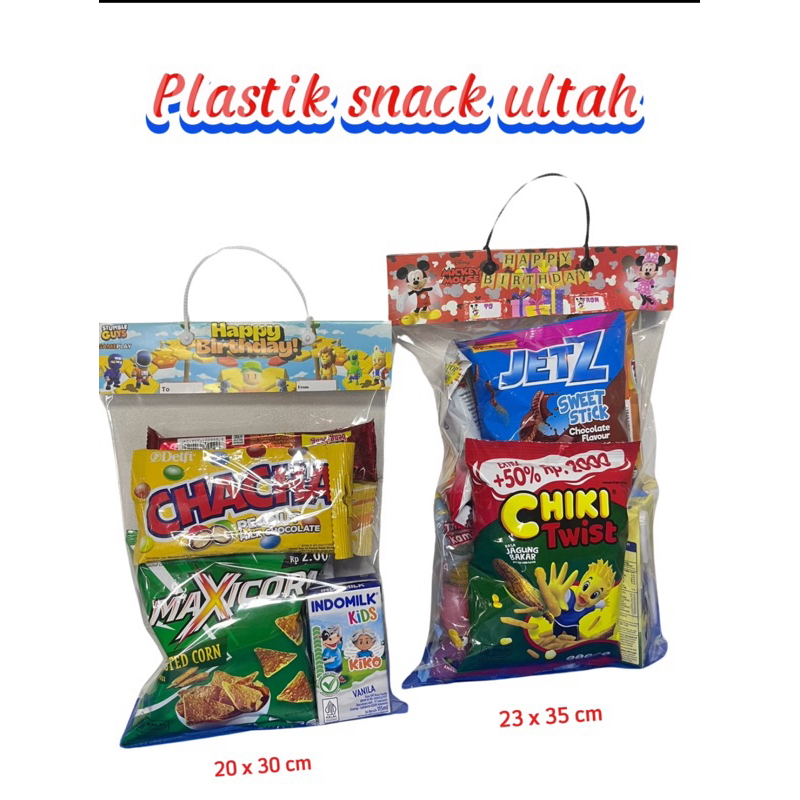 

PLASTIK LABEL SNACK ULTAH ukuran 20x30cm dan 23x35cm