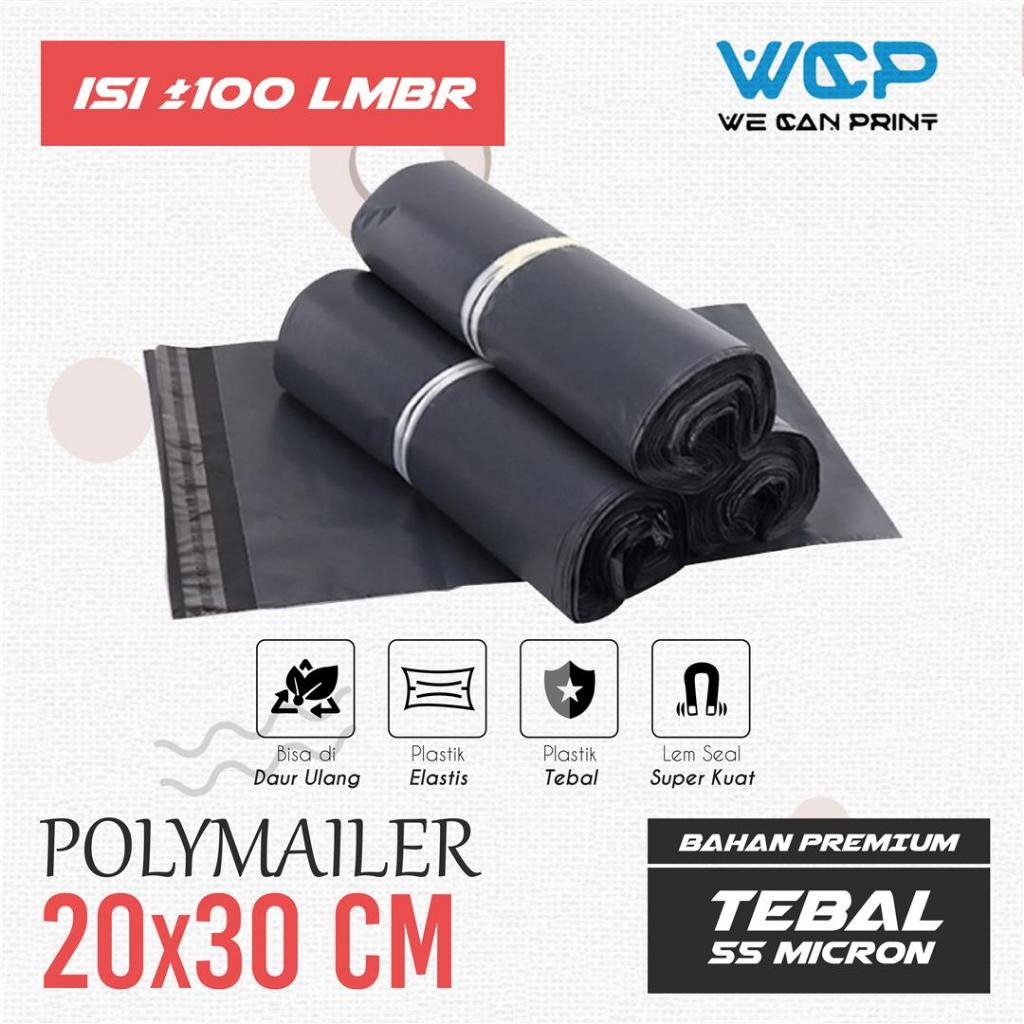 

InJO 20x30 POLYMAILER Plastik Packing SEMIGLOSSY Ukuran 20 x 30 cm isi 100 pcs