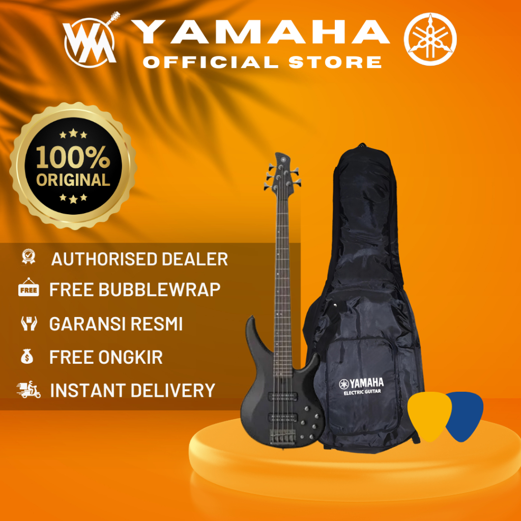 Yamaha TRBX505 Electric Bass /TRBX 505/ TRBX-505 Trans Black + SOFTCASE & 2PICK