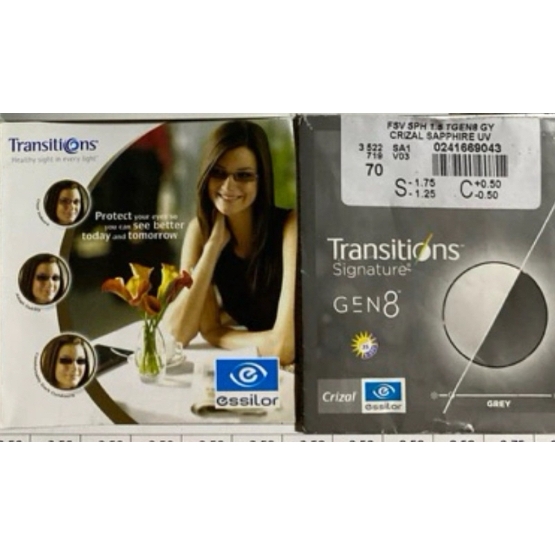 SV 1.5 Essilor Transition Gen 8 cryzal rock licin kuat