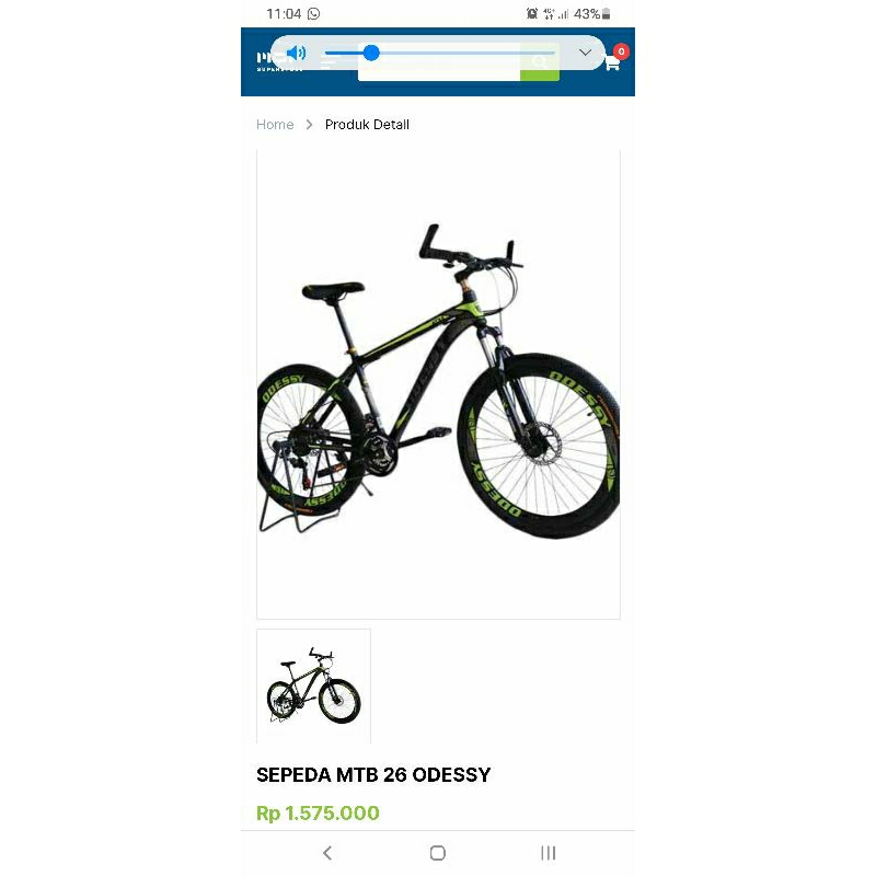 jual murah, sale, cuci gudang, sepeda odessy 26