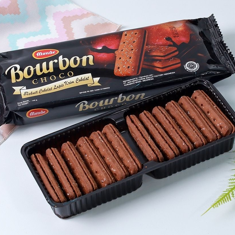 

monde bourbon choco 140gr - biskuit monde bourbon cokelat - monde bourbon cokelat