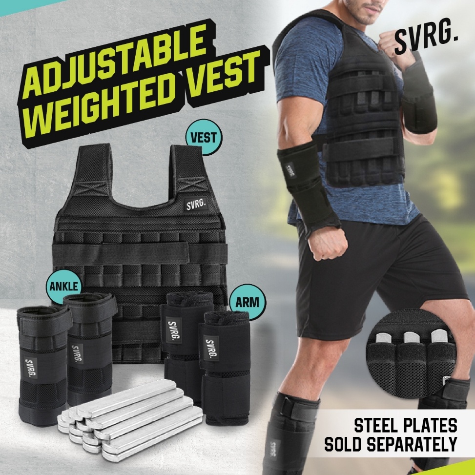 VIRAL Svarga Adjustable Weighted Vest  Wrist  Ankle Weight  Rompi Beban