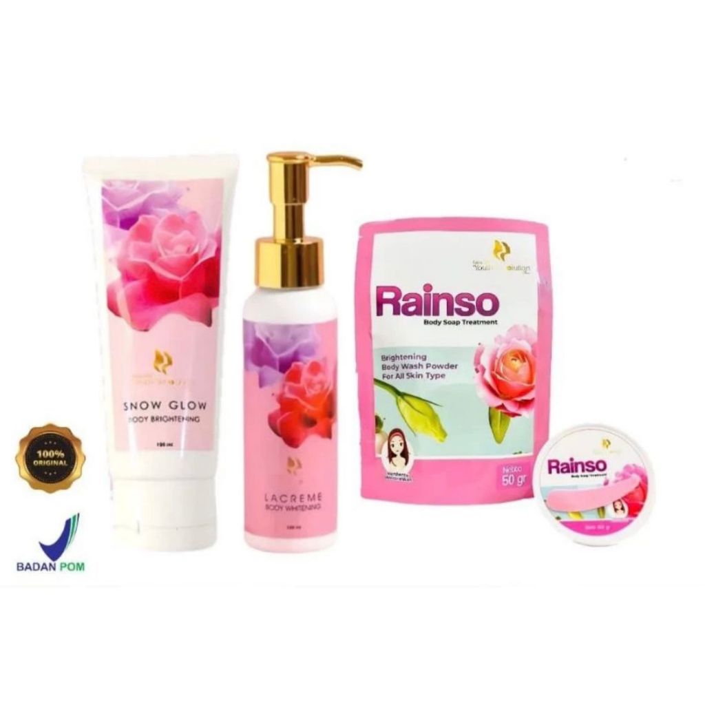 READY STOCK La creme Body Bleaching Whitening | Snow Glow Lotion | Rainso Body Soap