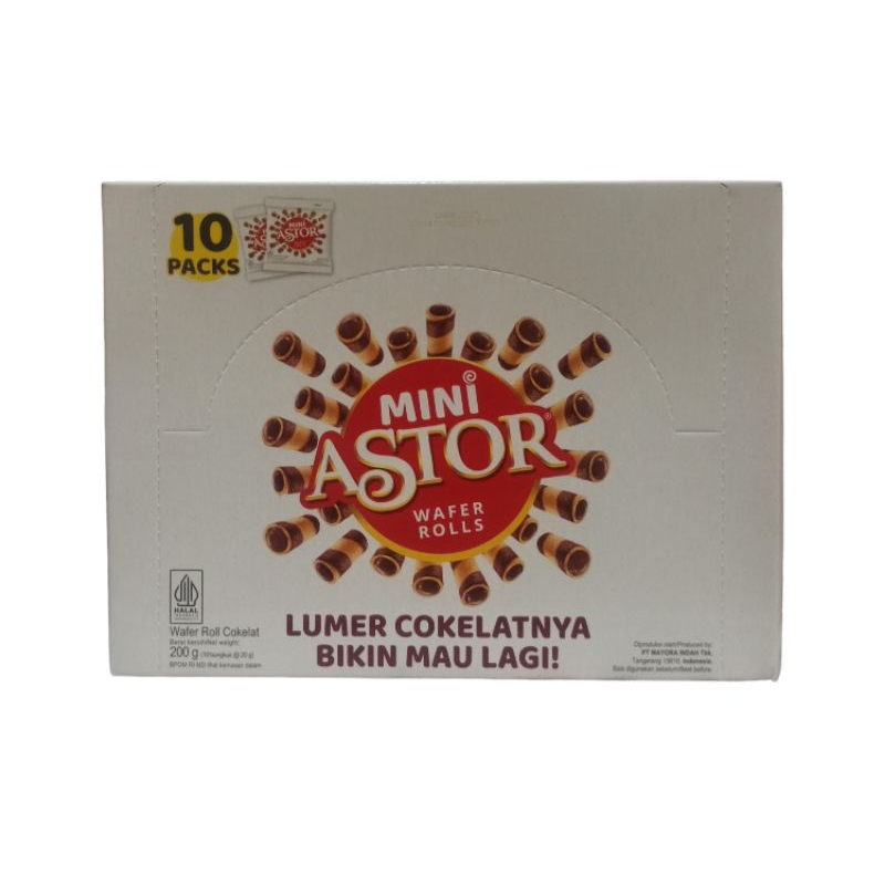 

Astor Mini Cokelat Wafer Rolls 1dus isi 10bks