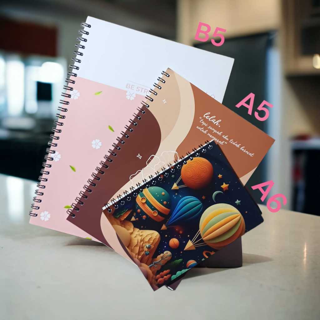 

NOTEBOOK A6/NOTEBOOK JOURNAL/BUKU CATATAN SPIRAL/BUKU DIARY GRID ,LINE,DOTTED,BLANK