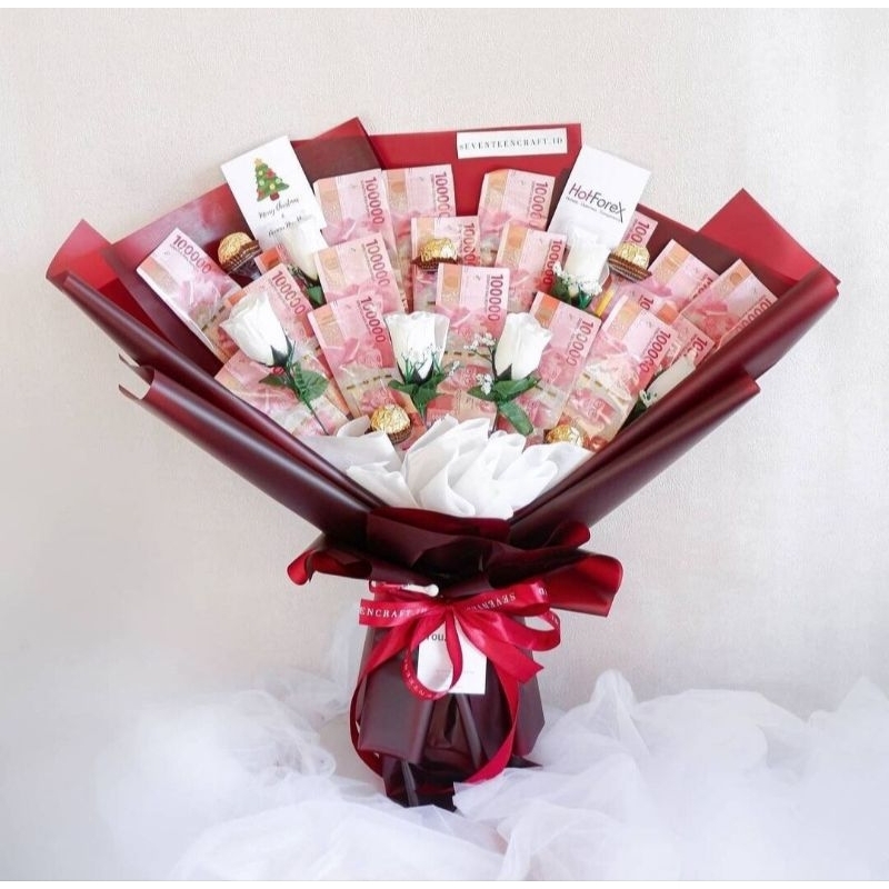 Buket Uang/ Money Bouquet/ Seserahan/ Bouquet Uang Bunga/ Bouquet Money Flower