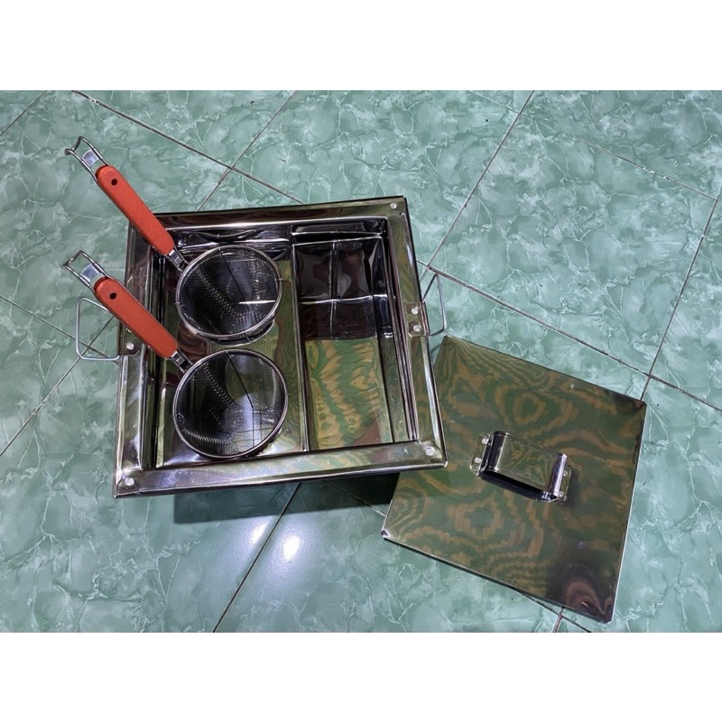 Dandang panci mie ayam bakso 2 lubang alumunium