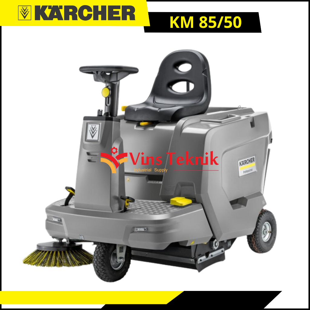 Karcher KM 85|50 R Bp Ride-On Floor Sweeper Sapu Lantai Berdaya Bersih Luas