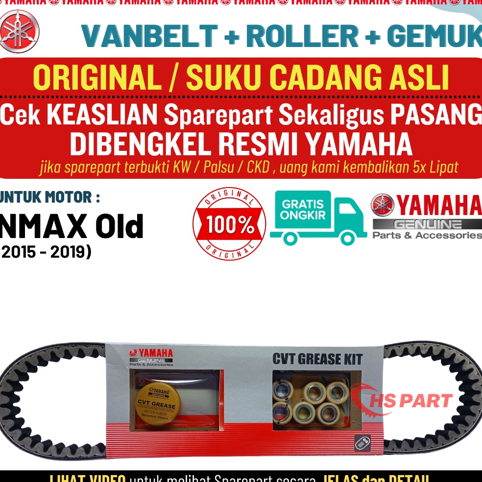 BEST PRODUCT Vanbelt Nmax Old Original Yamaha  Vbelt Nmax Original Yamaha  Roller Nmax Old Original 
