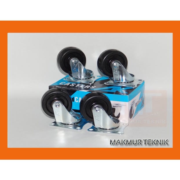 ShareNow Roda Caster Roda Troli Roda Karet 2 inch Hidup