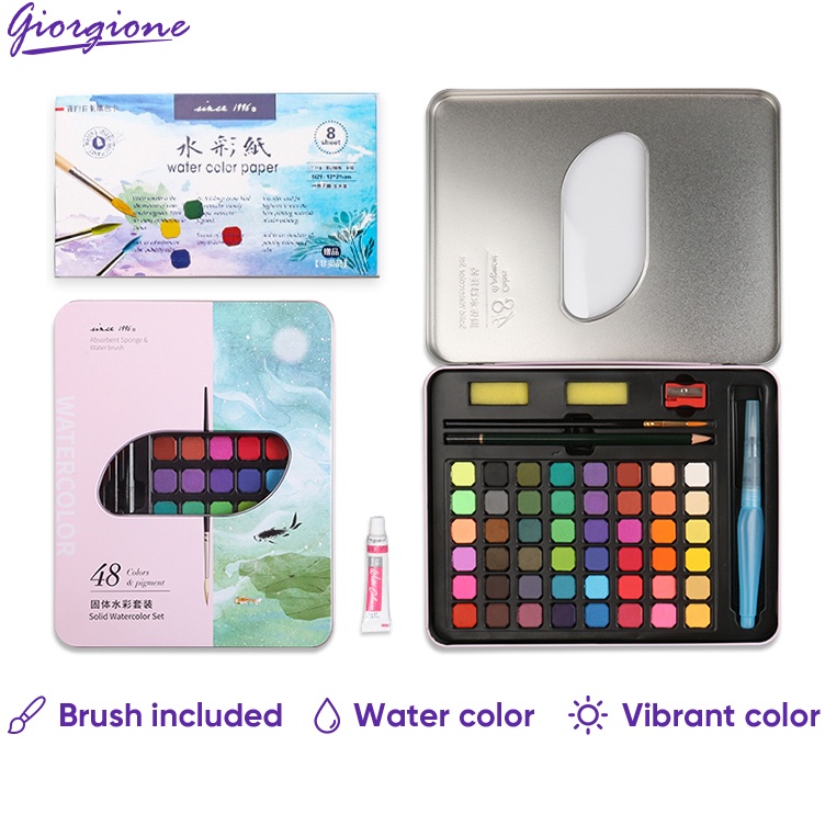 

Giorgione Cat Air Watercolor Paint 3648 Warna Free Brush KODE R4A5