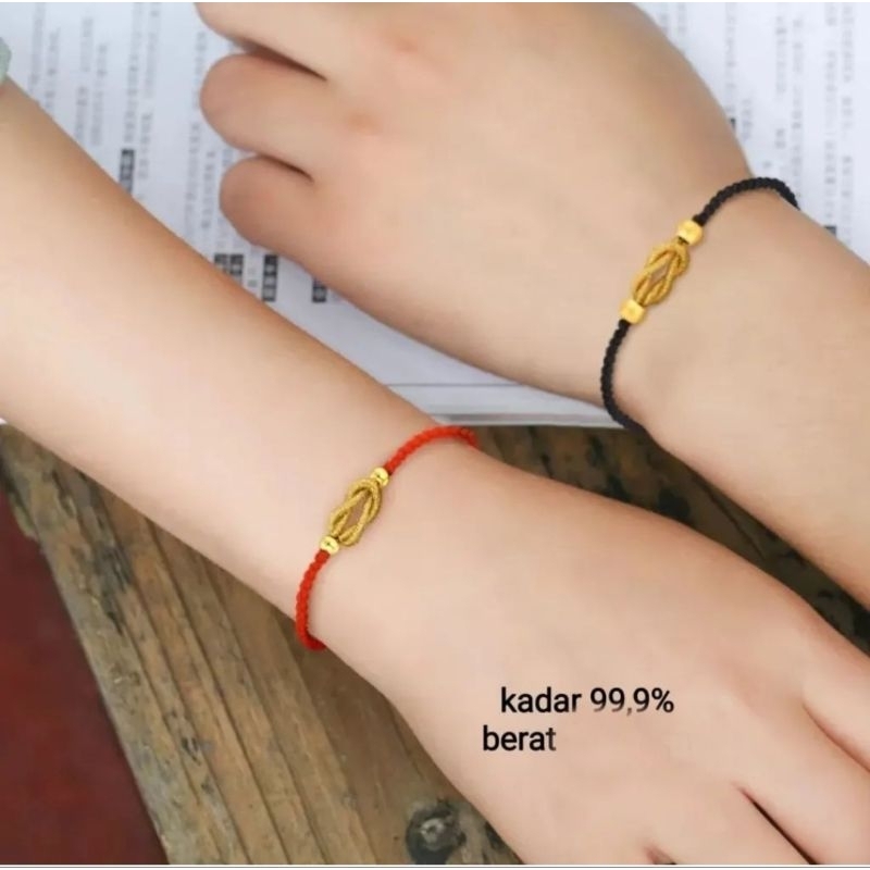 gelang charm bola mini isi 2 variasi emas 24k hongkong  mini gold gelang couple kado unik murah gela