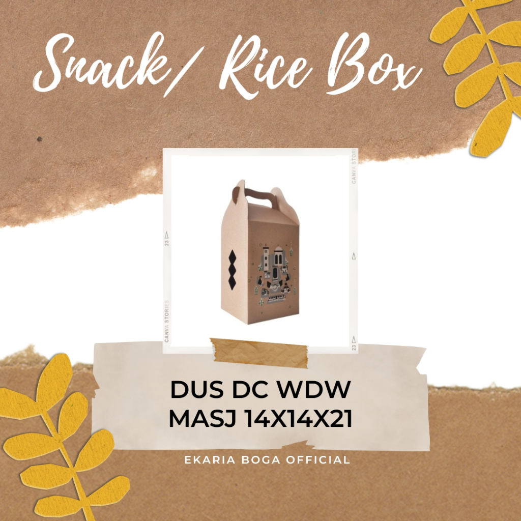 

SNACK BOX/ RICE BOX | KARDUS | GABLE BOX | DUS TOPLES | HAMPERS | PARCEL | JINJING | DUS DC WDW MASJ 14X14X21