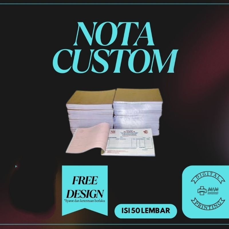 

CETAK NOTA CUSTOM,FREE DESAIN