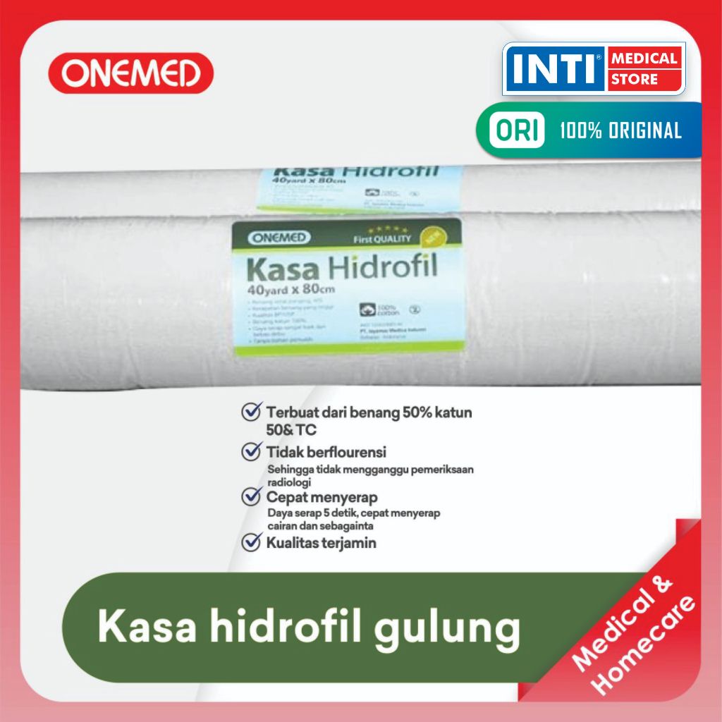 Onemed | Kasa Hidrofil Onemed 40 yard x 80 cm Roll | Kasa Rol Hidrofil