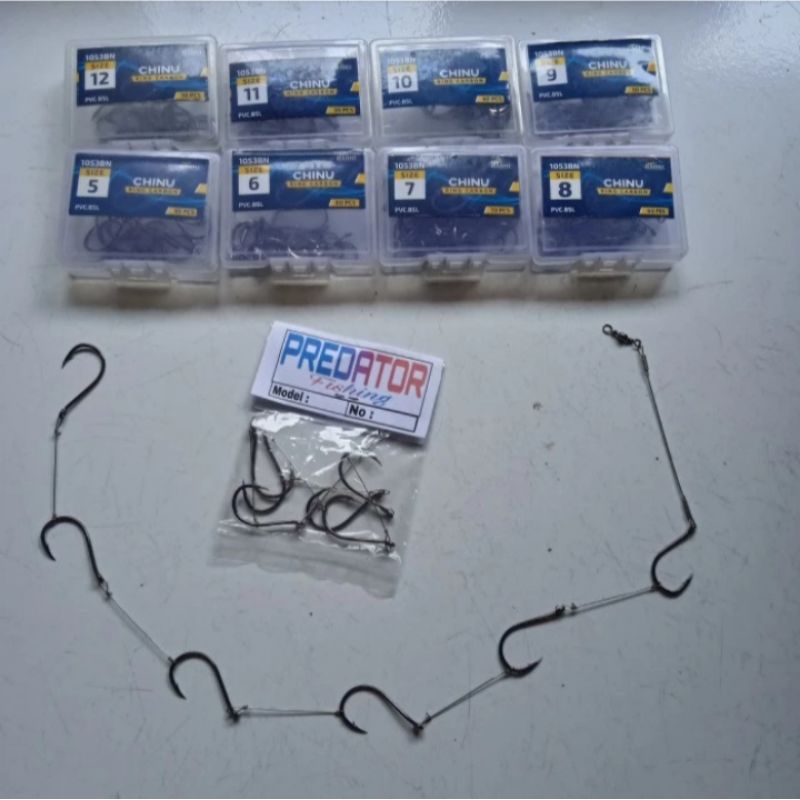 rangkaian kail tenggiri/baracuda/mangrove jack