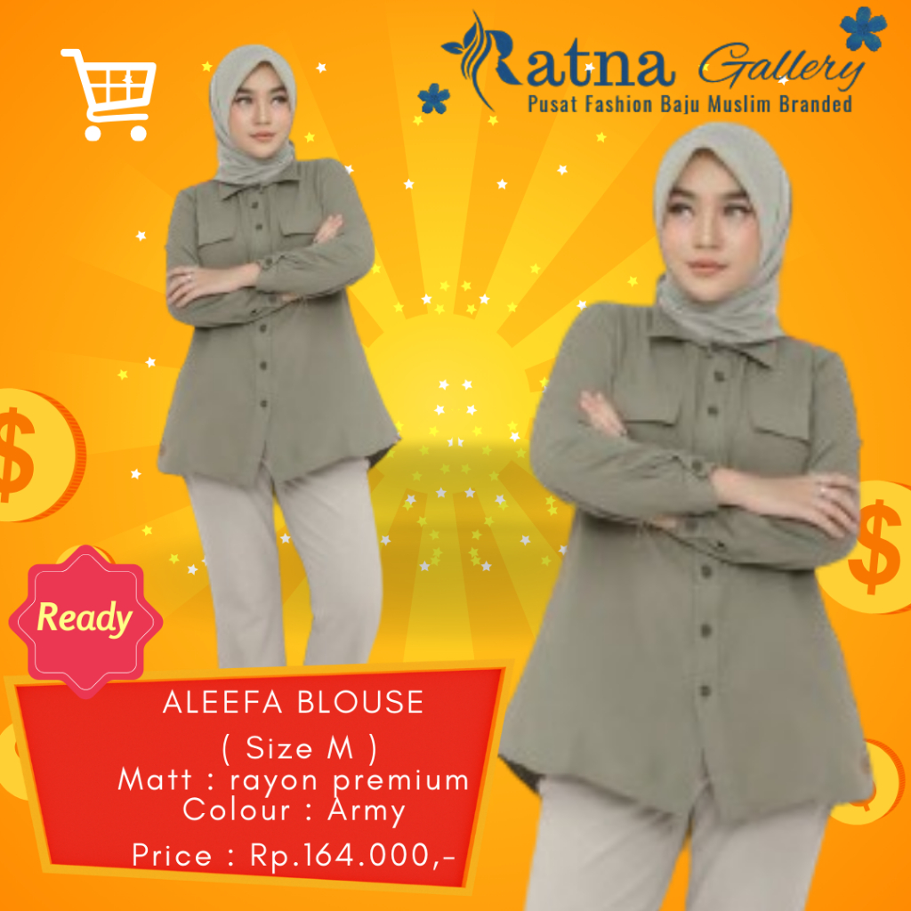 ALEEFA BLOUSE | blouse nadheera terbaru | blouse kekinian 2024 |  atasan wanita blouse