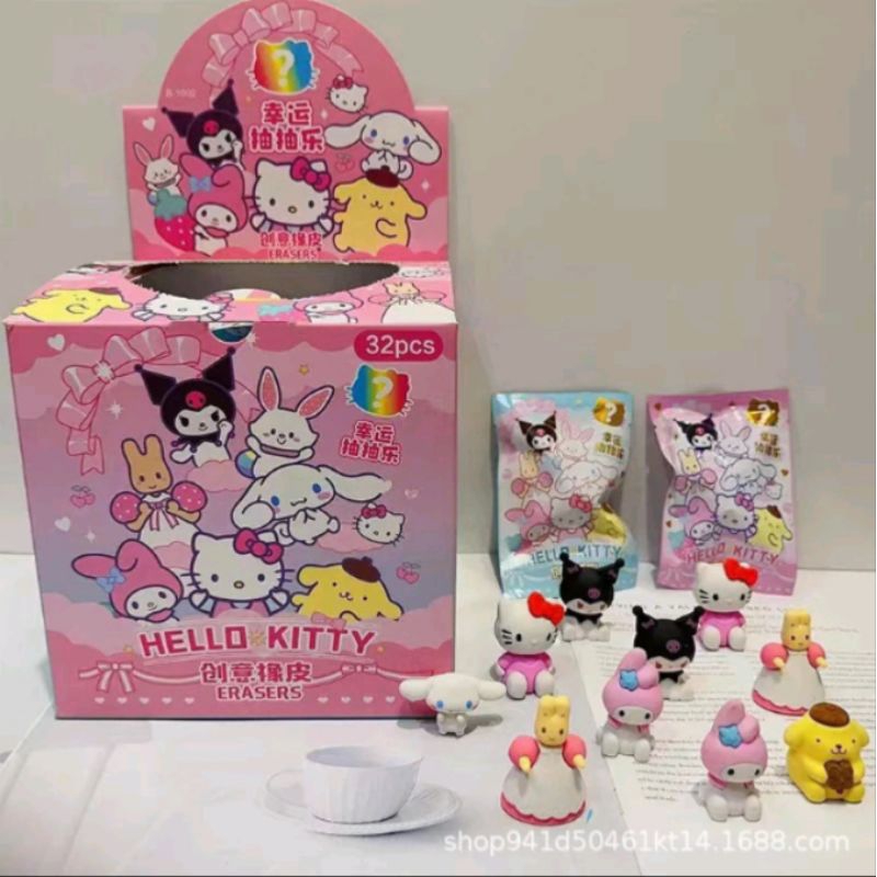 

Paket Usaha Penghapus Bag Mistery Sanrio 1 Box Isi 32 Pcs Penghapus Unik Alat Tulis Grosiran