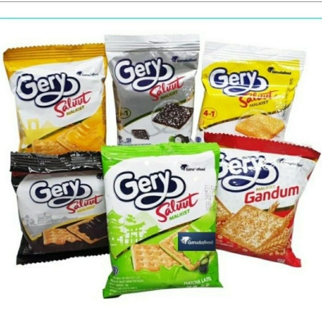 

Gery Malkist Saluut 18 Gram Satuan/Eceran Varian Rasa Kelapa, Keju, Abon, Matcha Green Tea Coklat - Abon